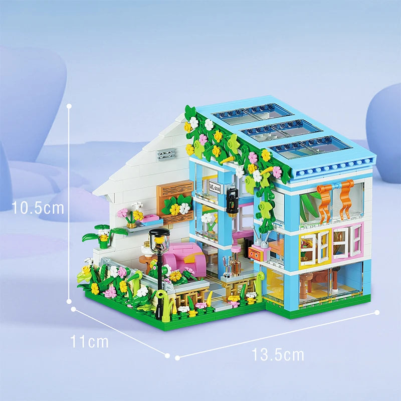 Sunshine Flower House Building Blocks