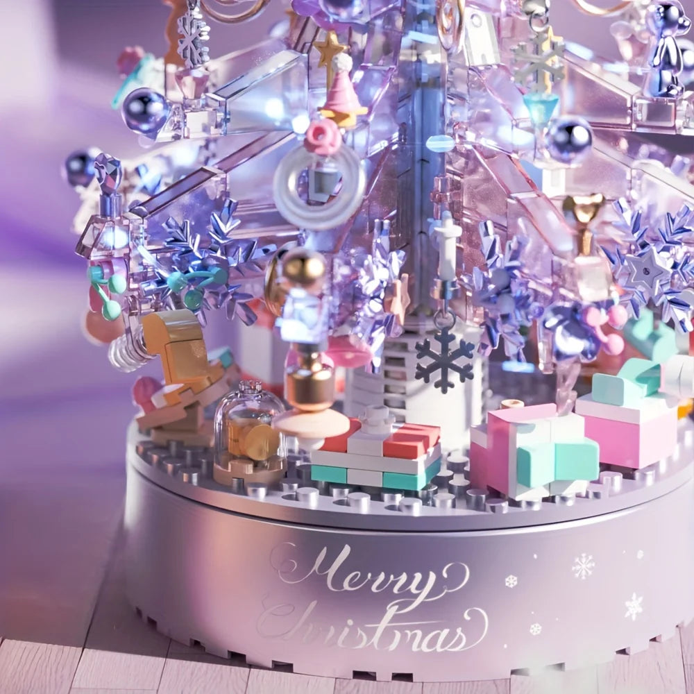 Purple Christmas Tree Music Box