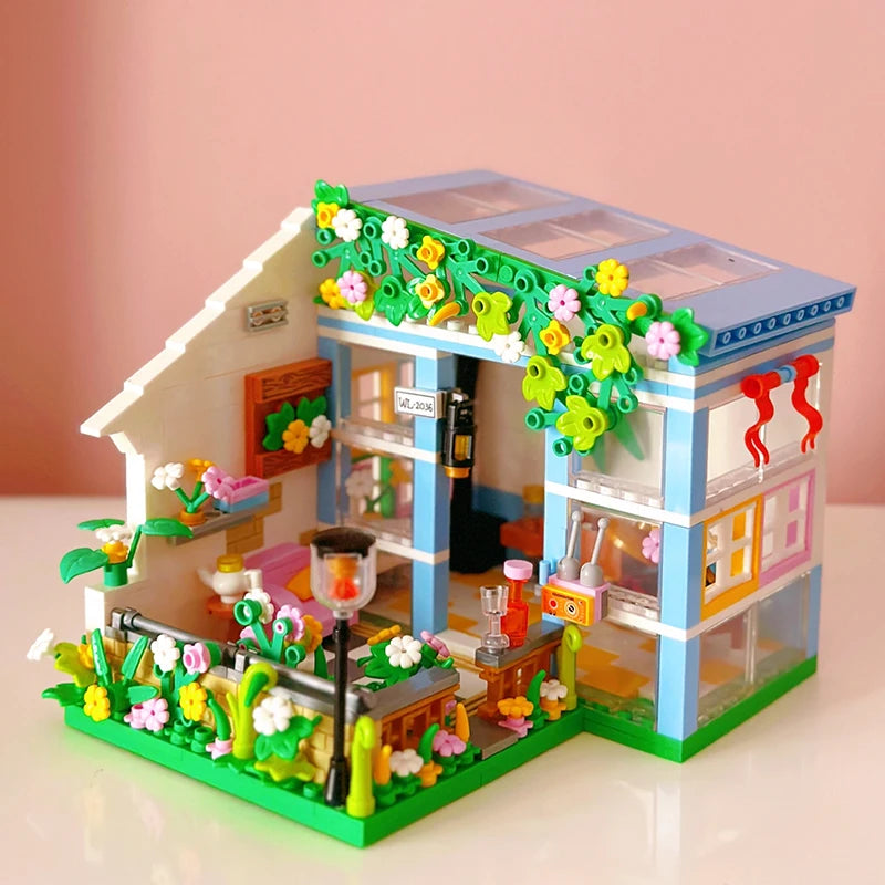 Sunshine Flower House Building Blocks