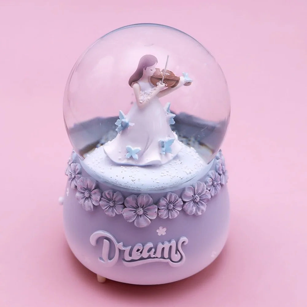 Flower Fairy Snow Globe Music Box