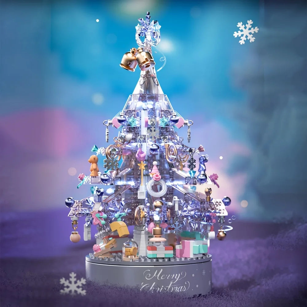 Purple Christmas Tree Music Box