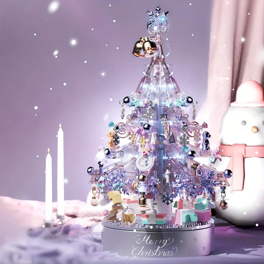 Purple Christmas Tree Music Box