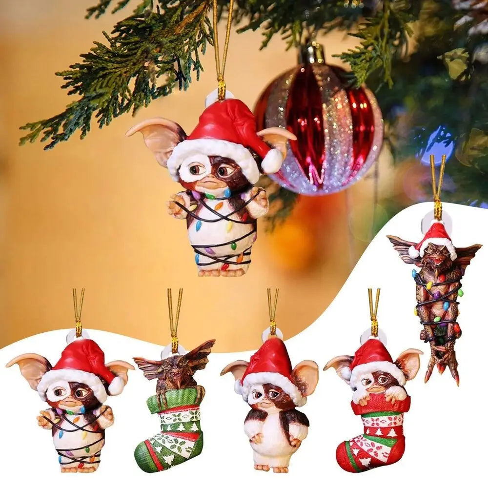 Gremlins Santa Hat  Christmas Tree Pendant