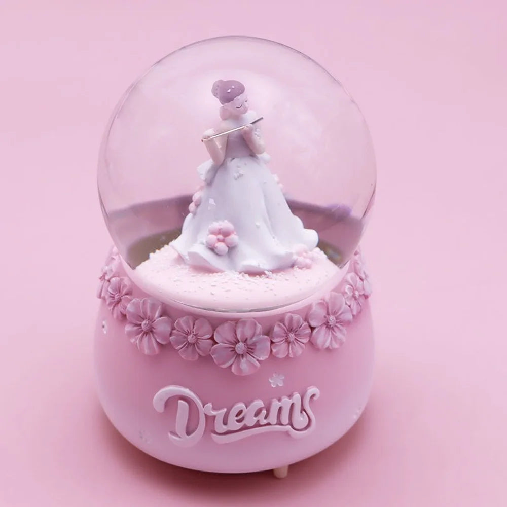 Flower Fairy Snow Globe Music Box